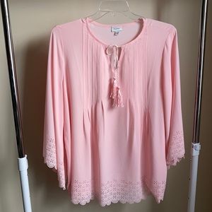 Avenue dress blouse pink 2X